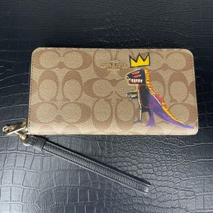 Coach X Basquiat Long Zip Around Wallet